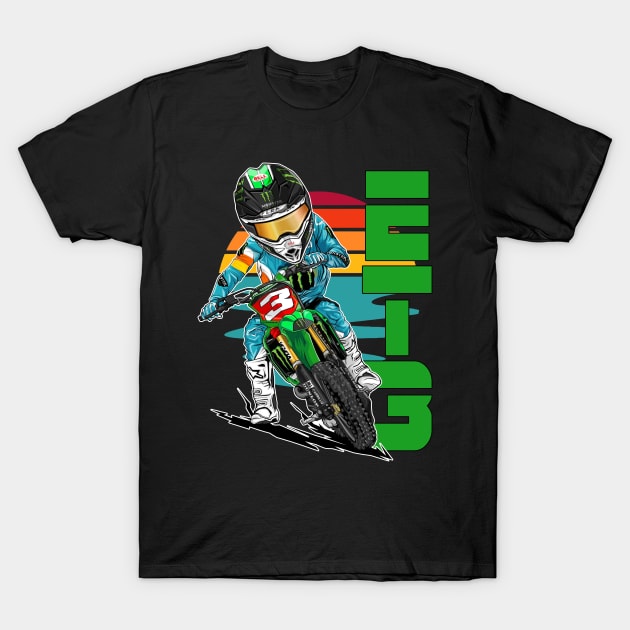 Eli Tomac ET3 Supercross Motocross Champion T-Shirt by M-HO design